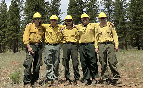 Neil Randall (second from left) in California